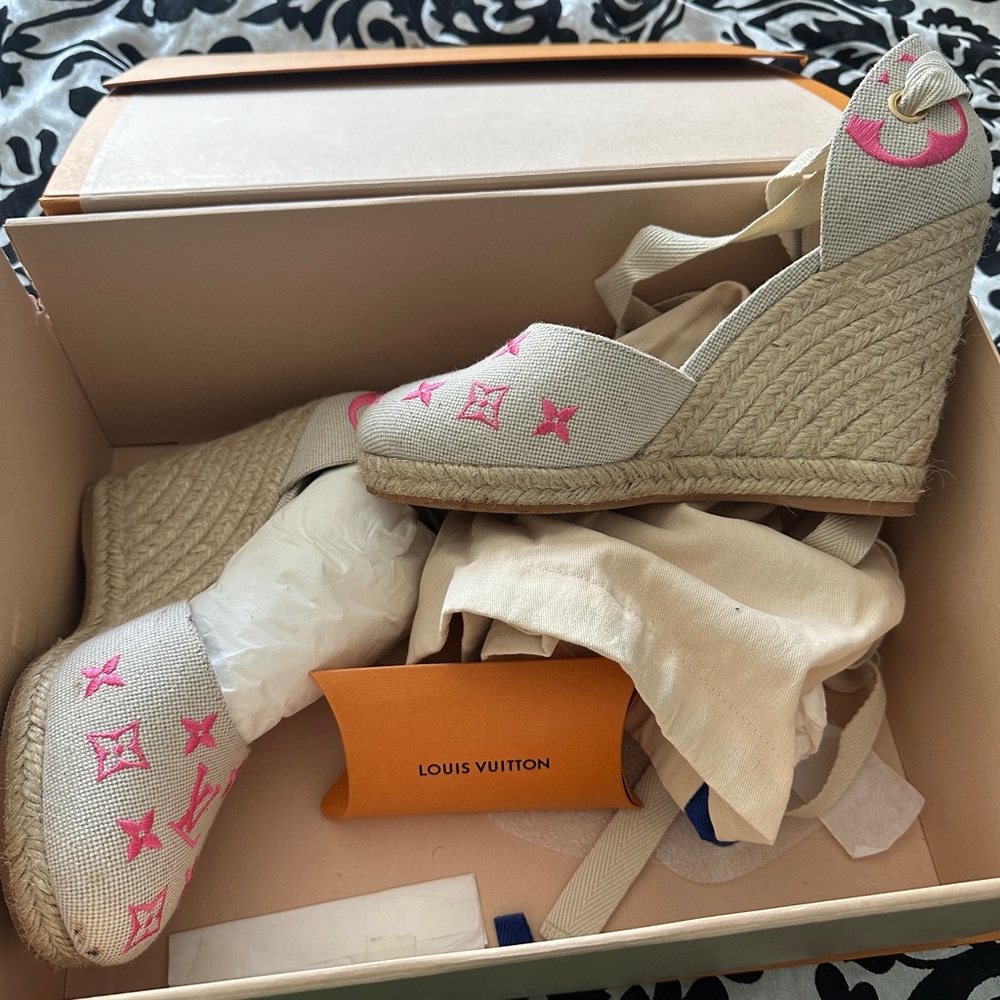 Luis Vuitton Monogram Platform Espadrilles. - image 1